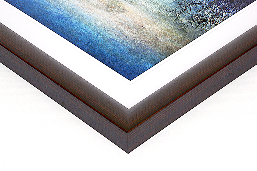 Brown lincoln framed print corner